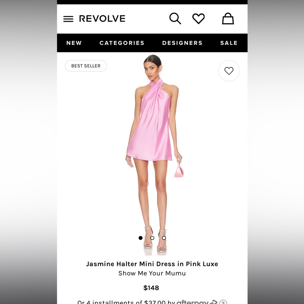 jasmine halter dress in pink